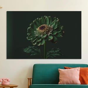 Luxuy Leinwand, große Leinwand, Blumen Kunstwerk, Jerbera Poster, moderne Leinwand Dekor, moderne Kunst Leinwand, Baby Geschenk personalisiert,