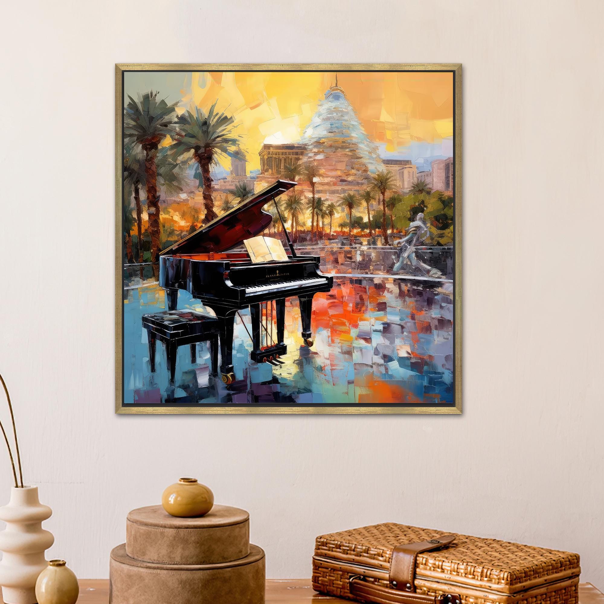 Piano Painting Canvas Art: Modern Musician Wall Decor - Etsy