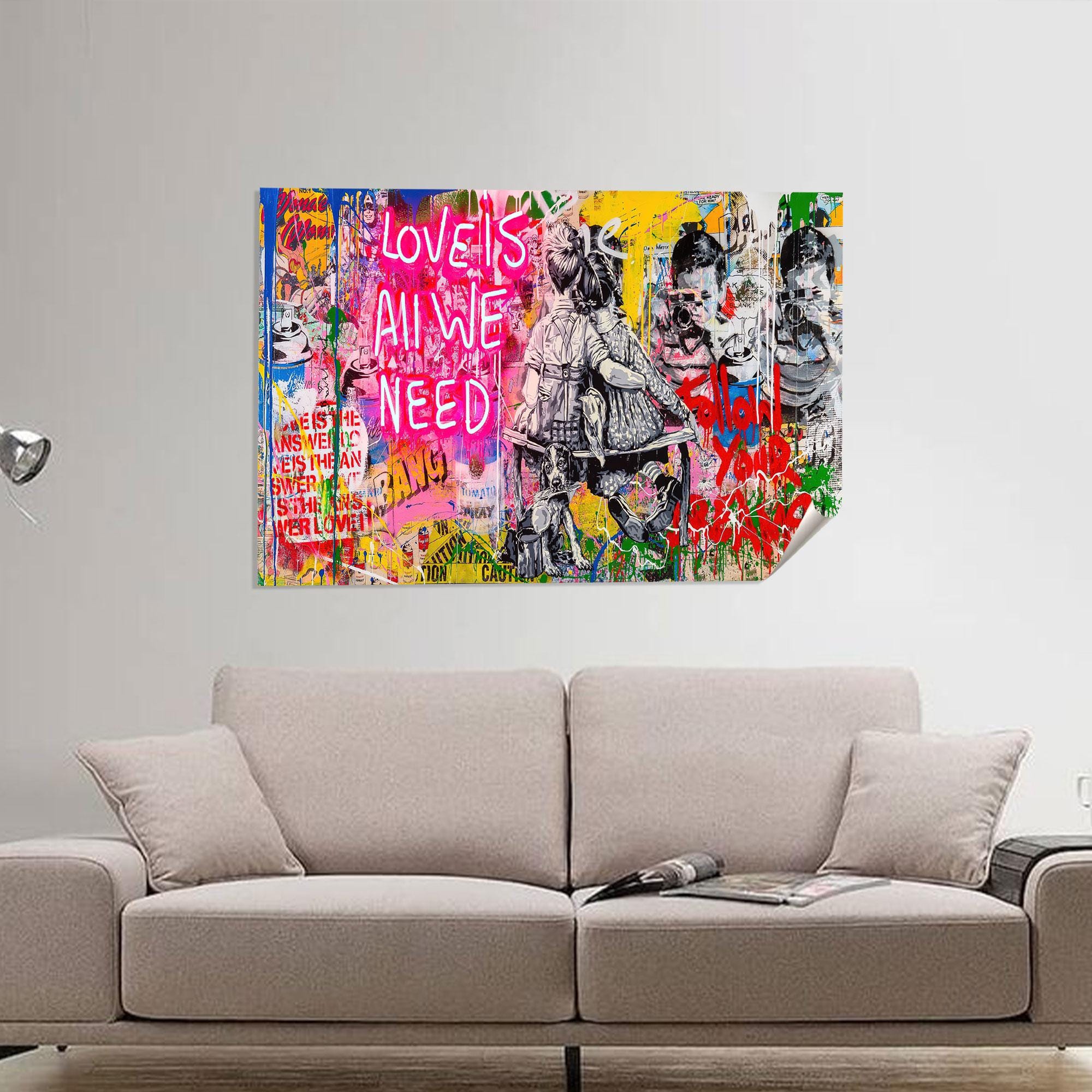 Banksy Graffiti Canvas Art: 