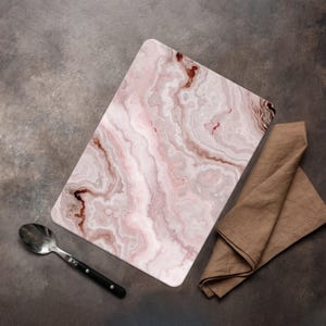 Abstract Marble Cutting Board, Pink Marble Cutting Board, Modern Marble Cutting Board, Marble Serving Board, Chopping Board,