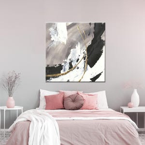 Gold Leinwand Geschenk, Zeitgenössischer Leinwanddruck, Moderne Wandbehänge, Trendiges Abstraktes Poster, Personalisiertes Geschenk, Baby Jungen Geschenk,
