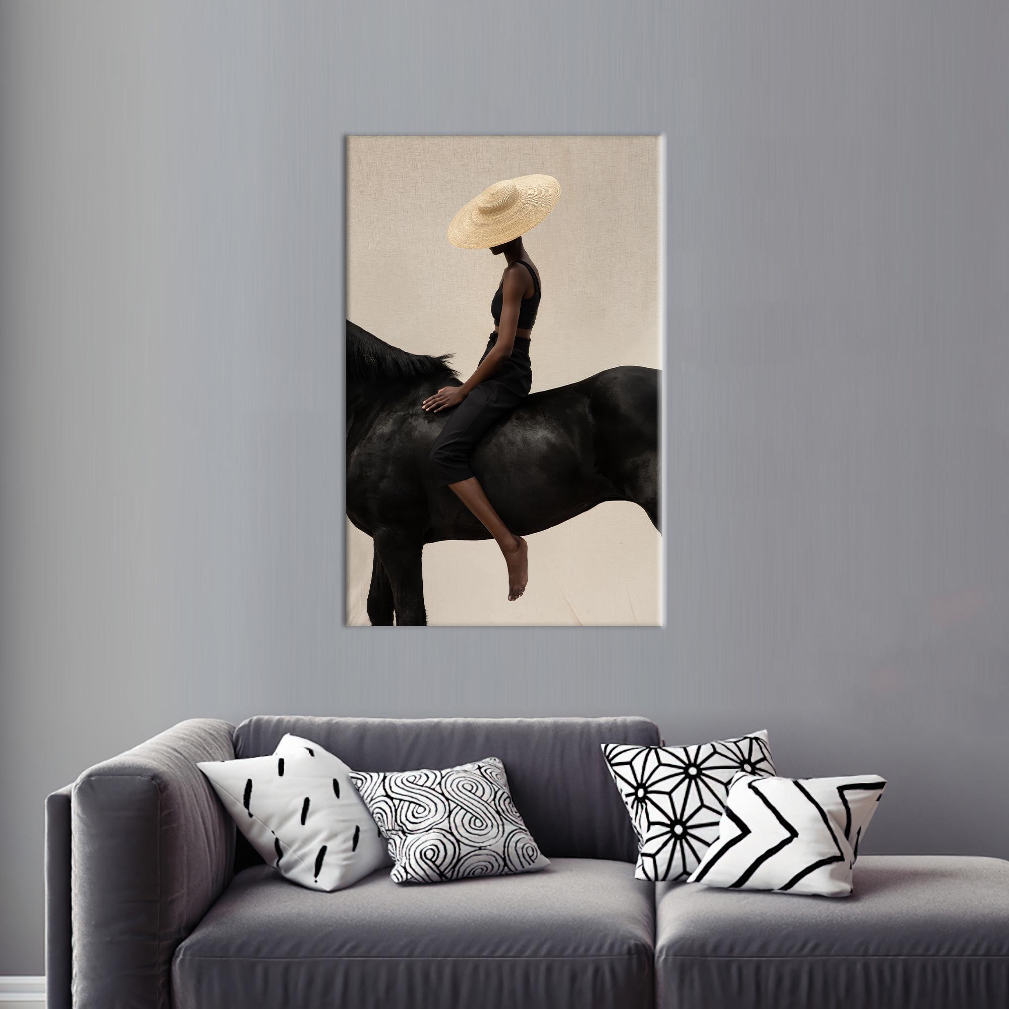 Woman Riding Horse Canvas Print: Modern Wall Art - Etsy