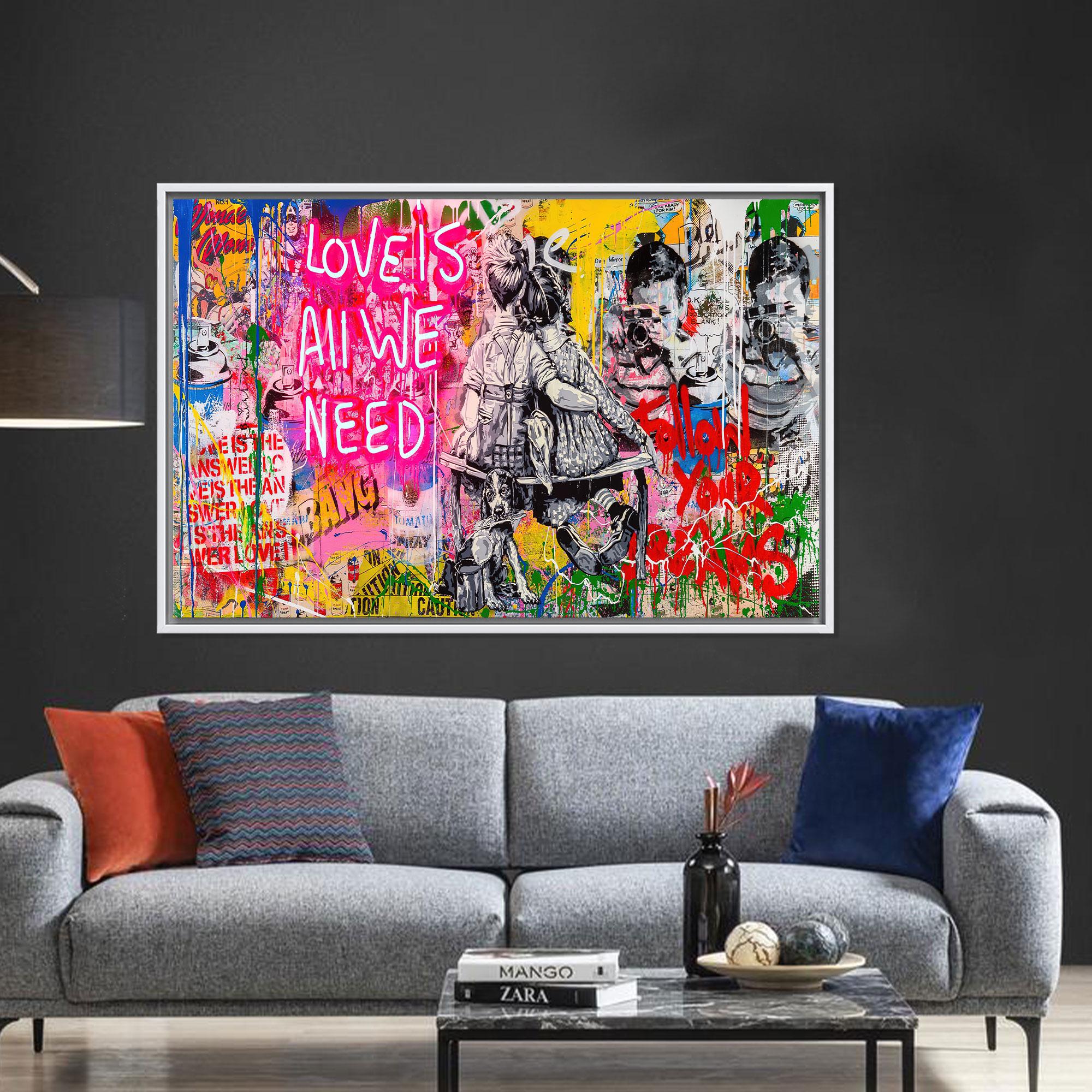 Banksy Graffiti Canvas Art: 