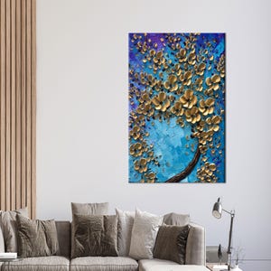 Blumen Poster, personalisierte Baby Geschenk, trendy gedruckt, goldene Blume Wandbehang, Blumenmalerei Druck gedruckt, schwimmende Rahmen,