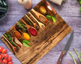 Personalized Tempered Glass Cutting Board: Kitchen Serving Board