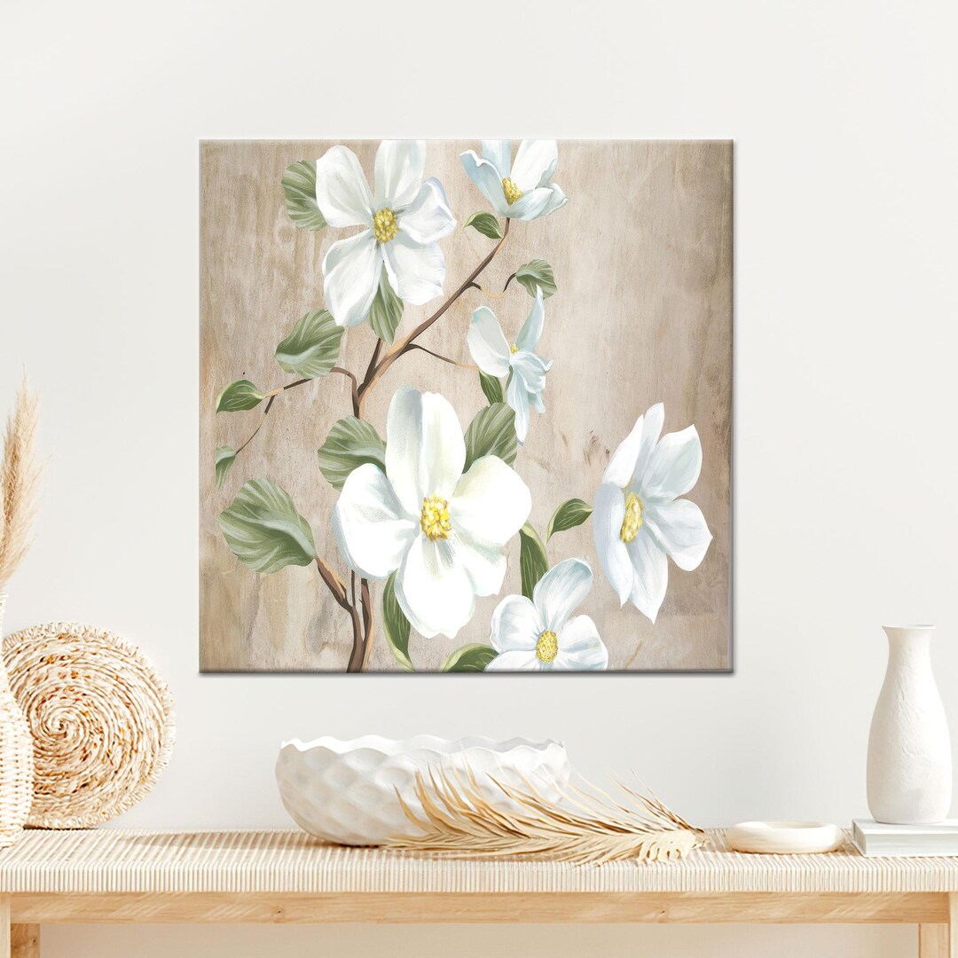Daisy Flowers Art, White Daisy Wall Decor, Bridesmaid Gifts, Botanical
