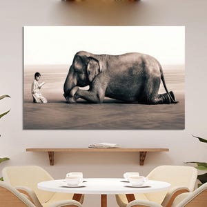 Junge, der Elefant liest Bild, Tier Poster, Moderne Leinwand Kunst, Weihnachtsgeschenke, Junge lesen Wandkunst, Baby-Geschenk für Mädchen,