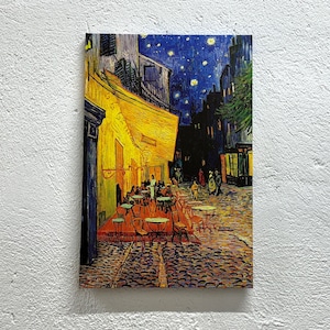 Terrasse de café Van Gogh, impression de peinture à l'huile, décoration de paysage de café, art mural ciel étoilé, art mural Van Gogh, décoration murale en toile, toile moderne,