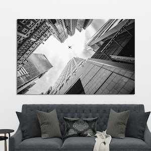Plane In The Sky Printed, View Art Canvas, Modern Canvas, Personalized Wedding Gift For Couple, Bedroom Canvas Print, Office Decor Art,
