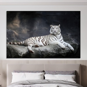 Bauernhaus Wandbehänge, Tiger Leinwand Poster, Tier Leinwand Poster, Große Leinwand, Moderne Kunst Leinwand, Luxus Leinwand, personalisierte Geschenke,