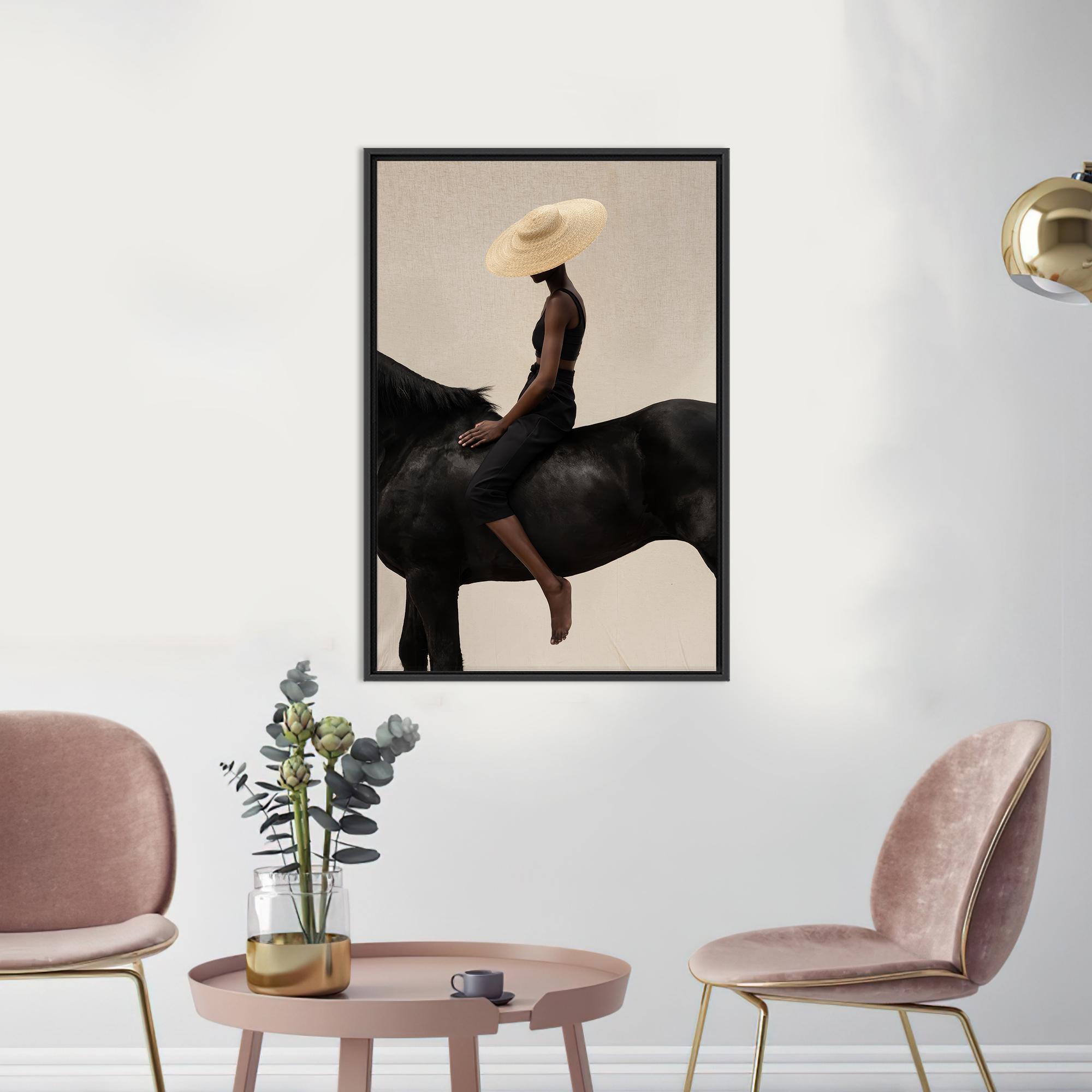 Woman Riding Horse Canvas Print: Modern Wall Art - Etsy