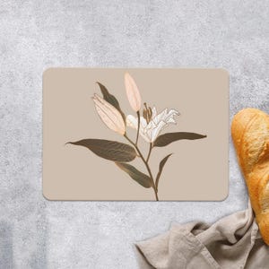 Floral Tempered Glass Cutting Board: Personalized Kitchen Decor
