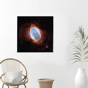 Regalo para ella, lienzo espacial 3D, póster de lienzo de galaxia, lienzo de vista, obra de arte de cielo estrellado, arte de decoración de dormitorio, impresiones de arte de pared,