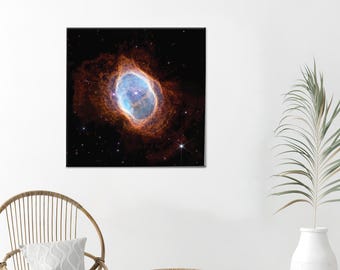 Galaxy Canvas Art: Starry Sky Cotton Print, Bedroom Wall Decor