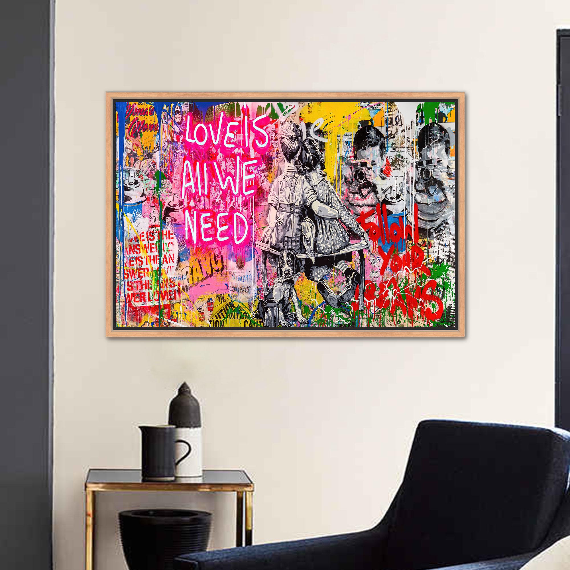 Banksy Graffiti Canvas Art: 