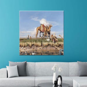 3D Canvas, Egypt Canvas Gift, John Frederick Lewis 3D Canvas, On the Banks of the Nile Poster, Famous Wall Art, Gift For Him,
