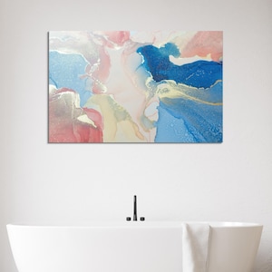 Blue Marble Canvas Art: Modern Abstract Wall Decor