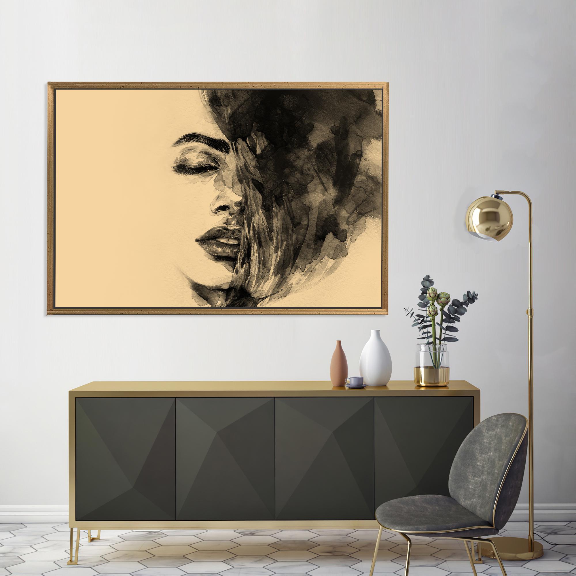 Abstract Woman Portrait Canvas Art: Modern Home Decor - Etsy