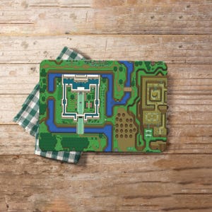 Planche de service Zelda Map, Planche à découper carte, Planche à découper pour salle de jeux, Planche à découper Legend of Zelda, Planche à découper en viande,
