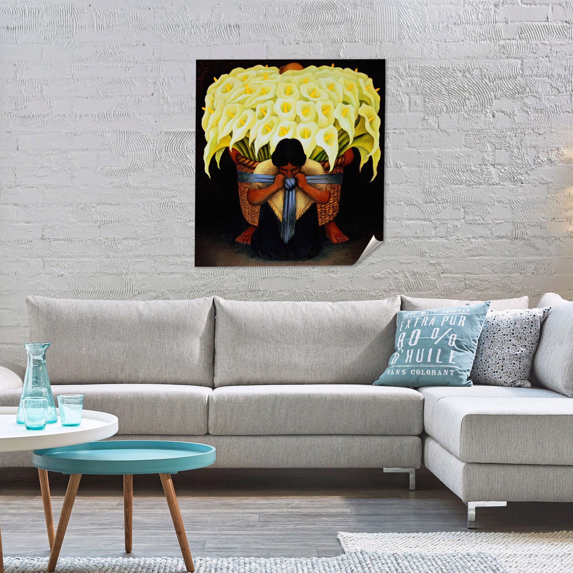 リベラ・フラワーキャリア・アート：額入りコットンキャンバス壁装飾 - Etsy 日本, image size:2000x2000