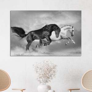 Horse Art Canvas, Animal Wall Hanging, Running Horses Printed, Horse Lover Gift Wall Hanging, Personalized Gift,
