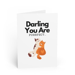 Personalized Cats Greeting Card, Customisable Love Note, Anniversary Gift, Thinking of You Card, Birthday Card, Cute Cat