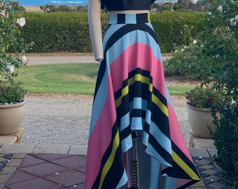 Liquorice Stripe Formal Skirt