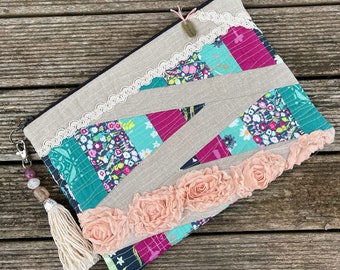 Lavish Floral Clutch Purse