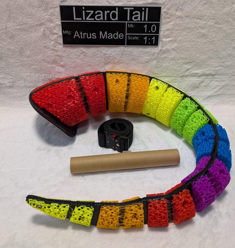 Hypermotion Lizard Tail | Flexible Wagging Tail for Fursuiting or ...