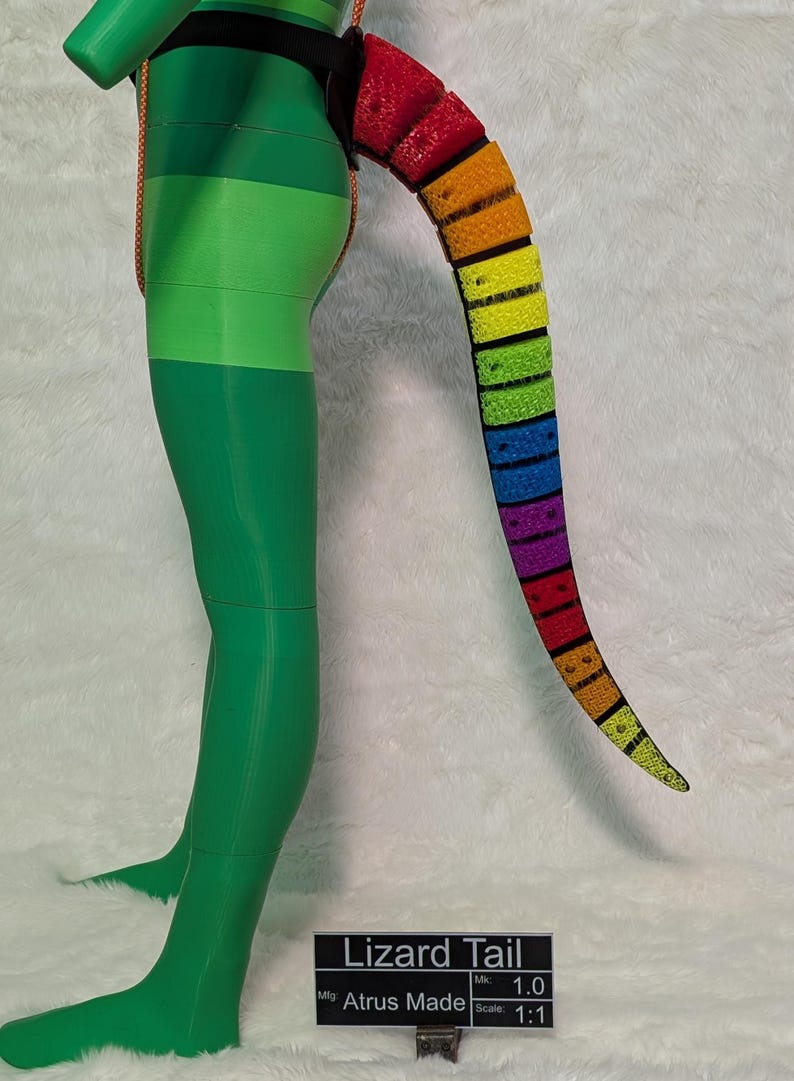 Hypermotion Lizard Tail | Flexible Wagging Tail for Fursuiting or ...