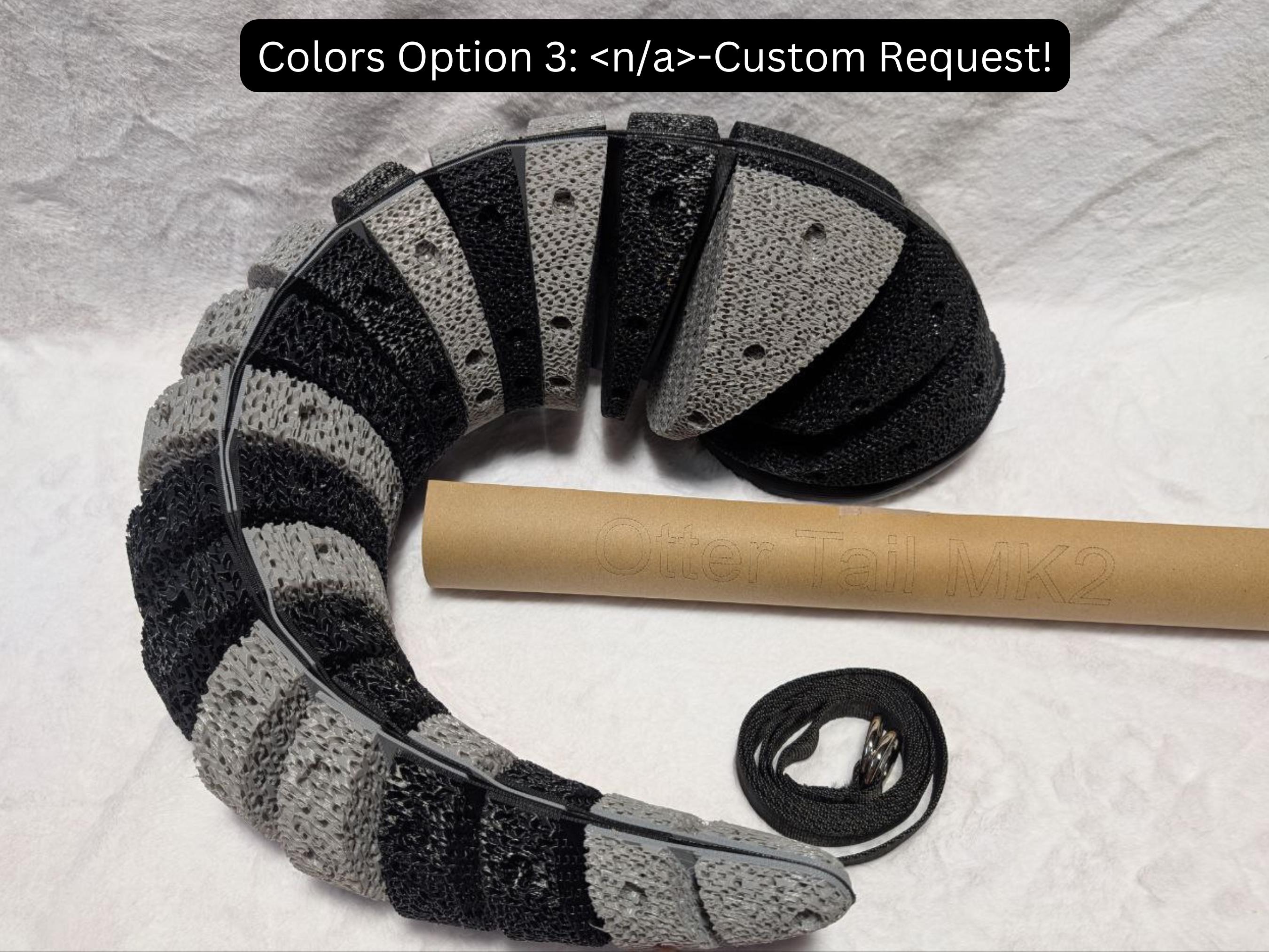 Articulated Otter Tail: 3D Printed Flexible Costume Tail Kit