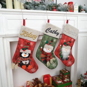 Personalized Christmas Stockings, Embroidered Christmas Stockings, Holiday Stockings, Christmas Stockings With Names, Family Stockings