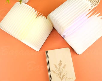 Personalized Flower Night Light, Book Light With Name, Magnetic Night Light, Birthday Gift, Teacher&#39;s Day Gift, Unique Gift, Home Decoration