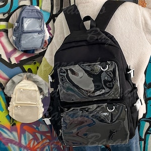 Sac à dos Ita, sac à dos imperméable, sac à dos Pin Collection, présentoir à épingles, sac Ita polyvalent, grand sac pour badge avec fenêtre