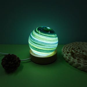 Galaxy Crystal Ball Night Light with Name, Customized Night Sky Light, Personalized Galaxy Night Light, LED Planet Night Light, Home Decor