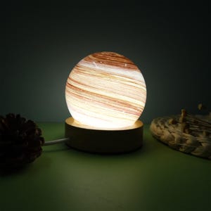 Personalized Galaxy Crystal Ball Night Light,LED Planet Night Light,Crystal Ball Decorative Light with Name,Home Decor,Table Lamp Room Decor