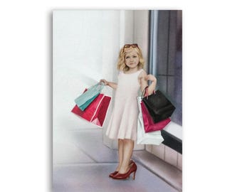Cartão de felicitações, cartão de felicitações com impressão de arte, cartão de felicitações de autocuidado, cartão de felicitações vintage, cartão de felicitações de compras, cartão de felicitações de aniversário