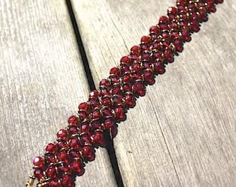 Lena - DIY tutorial, bracelet with Czech Firepolished and O-beads