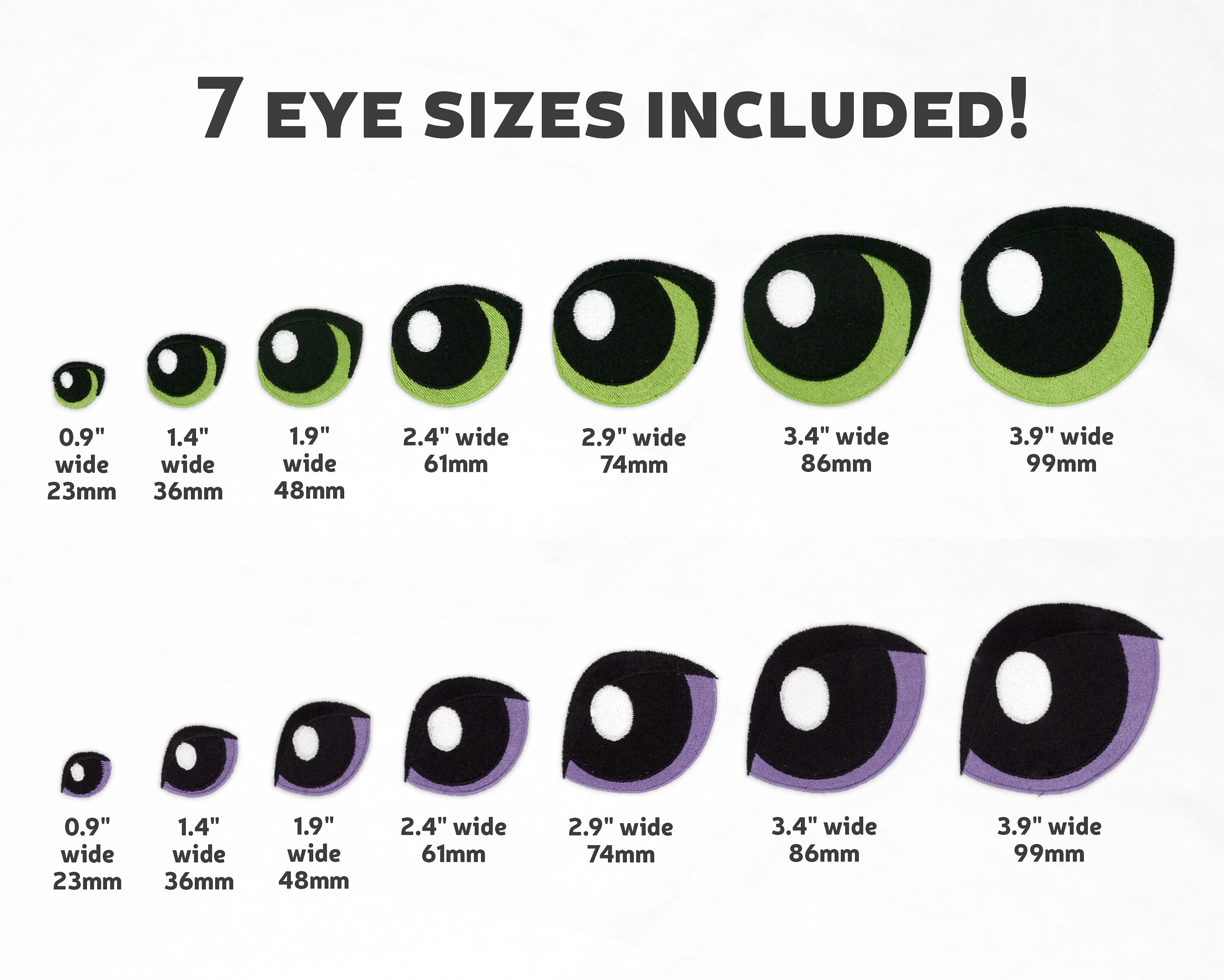 Cat Eyes Machine Embroidery File Design for Plush 7 Sizes Etsy