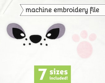 Werewolf Eye Machine Embroidery File Design for Plush 7 Sizes Wolf