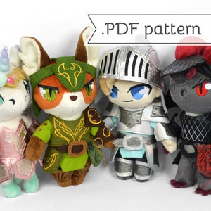 Armor Expansion Pack for Doll Plush Sewing Pattern .pdf Tutorial Knight Helmet