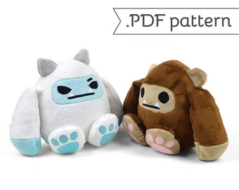 Bigfoot Yeti Sasquatch Monster Plush .pdf Sewing Pattern
