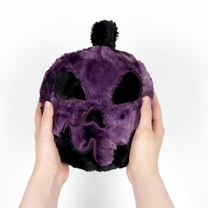 Poison Apple Purple Plush Plushie Stuffed Fruit in Minky Faux Fur