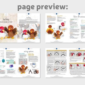 Turkey Plush Animal Sewing Pattern .pdf Tutorial - Etsy