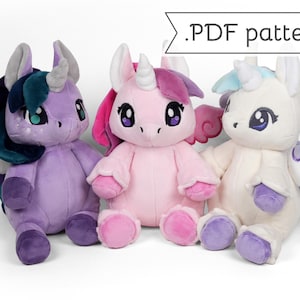 Slouchy Plush Unicorn Sewing Pattern .pdf Tutorial