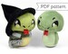 Snake Plush with Scarf & Witch Hat Sewing Pattern .pdf Tutorial Wizard