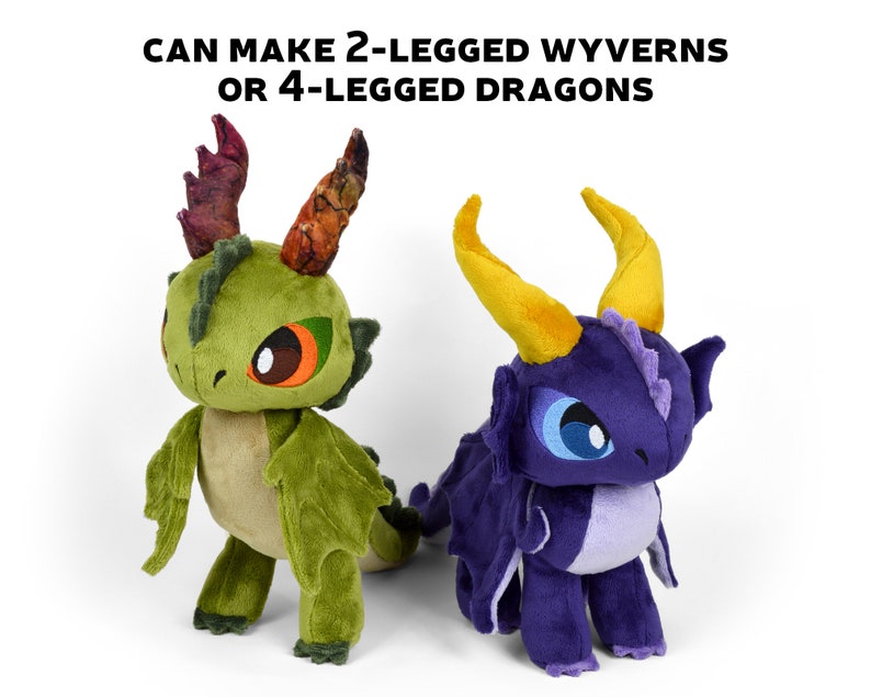 Wyvern & Dragon Chibi Plush Sewing Pattern .pdf Tutorial image 5