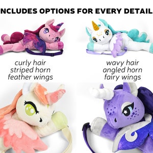 Unicorn Plush Backpack Sewing Pattern .pdf Tutorial Stuffed Animal image 7