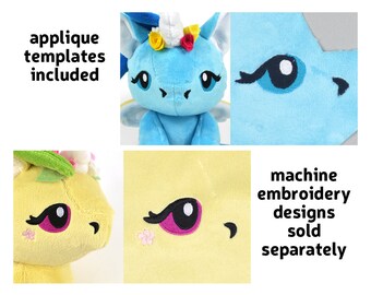フロッピーユニコーンぬいぐるみ縫製パターン.pdfチュートリアル
