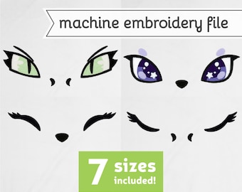Dragon Eyes #12 Machine Embroidery File Design for Plush 7 Sizes